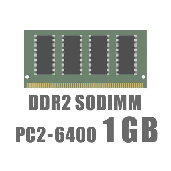 メーカー・型番指定不可ですが、その分どこよりも激安！■安心の全品検品動作検証済み♪規格：DDR2-6400 SO-DIMM容量：1GBピン：200pin