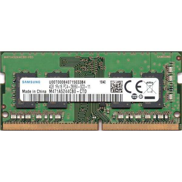 ■安心の全品検品動作検証済み♪SAMSUNG M471A5244CB0-CTD 4GB PC4-21300 DDR4-2666 ノートPC用 SO-DIMM  SODIMM規格：DDR4 21300 SO-DIMM容量：4GBピン：260pin