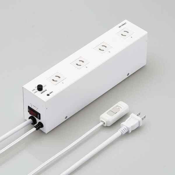ELECOM（エレコム） 【10個セット】 4口タップ 2P抜け止め 3m 輪番機能 