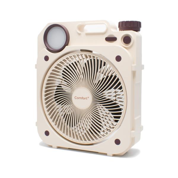 クマザキエイム 扇風機 Comfort+ 充電式薄型送風扇 Air Force Fan AF8-17B クリームベージュ