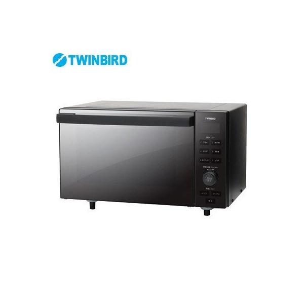 ツインバード 18L センサー付フラット オーブンレンジ ミラーデザイン