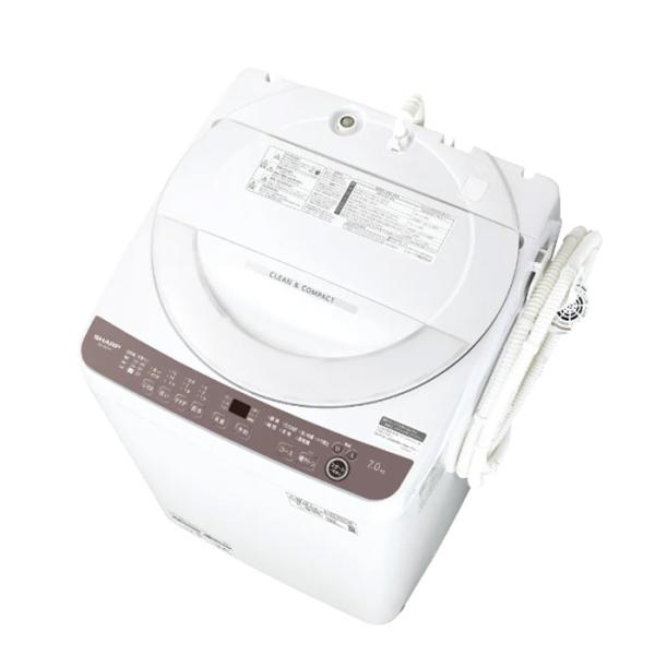 SHARP（シャープ） 全自動洗濯機 穴なし槽 ES-GE7H-T ブラウン系 洗濯