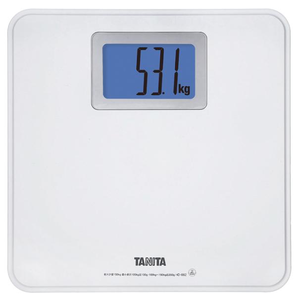 タニタ 体重計 デジタルヘルスメーター TANITA HD-662-WH ホワイト シンプル コンパクト