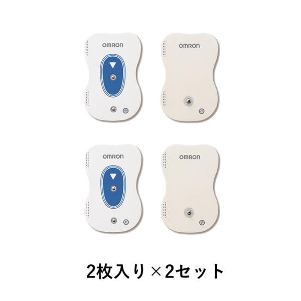 【2組セット】オムロン 低周波治療器 患部集中パッド 純正品 替え粘着パッド 電気治療器用交換パッド HV-KSPAD-2SET 交換用 粘着パッド【メール便】
