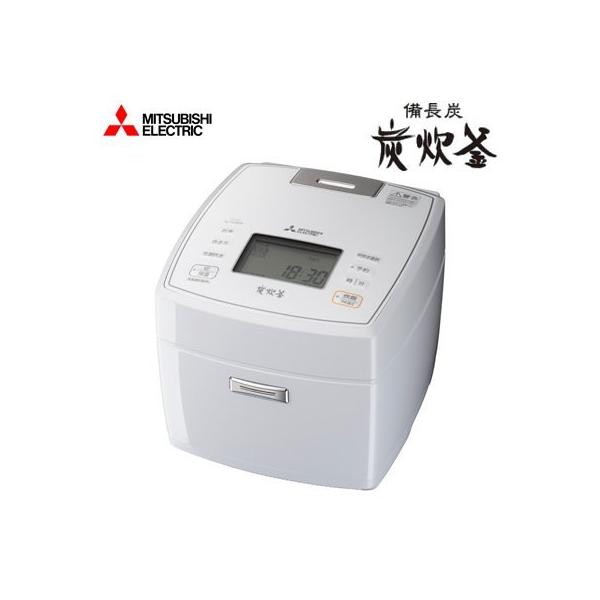 炭炊釜 三菱電機 5.5合炊き 炊飯器 備長炭 NJ-VVB10-W 月白 : PC