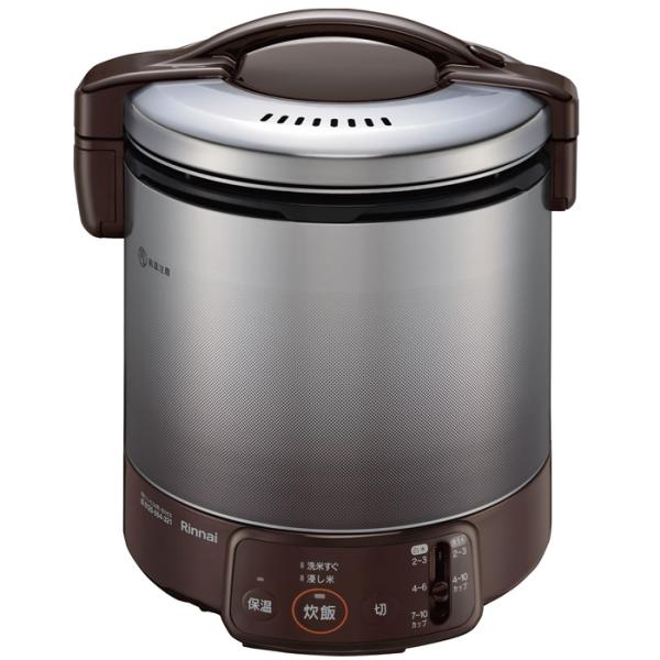 リンナイ ガス炊飯器 こがまる ジャー機能付 10合 ダークブラウン 都市ガス用 RR-100VQ-DB-12A13A