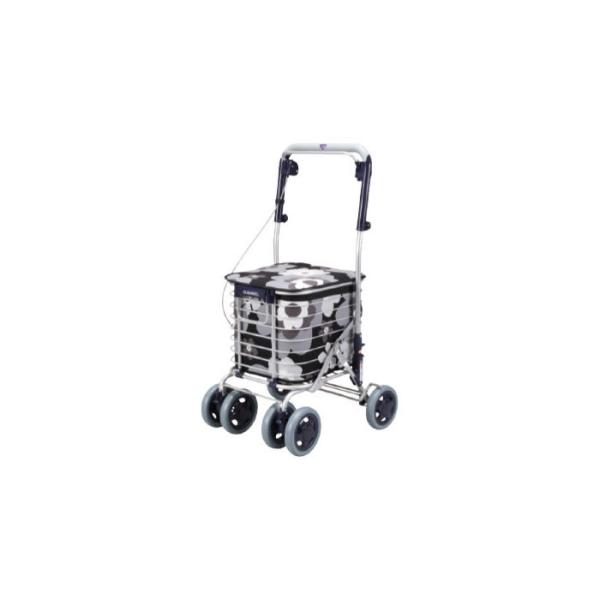 美品　シルバーカー スワレル AS-0275 花柄モノトーン　ショッピングカート ユーバ産業 スワレル 花柄モノトーン AS-0275 1台（直送品