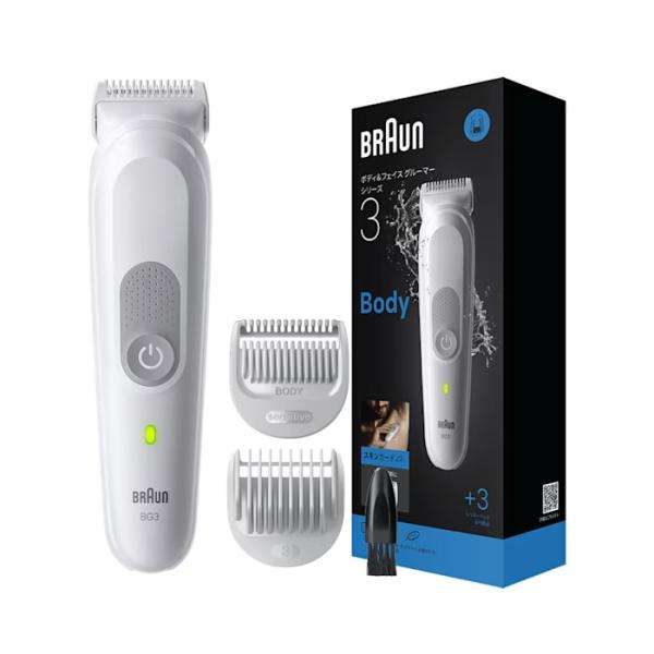 ブラウン メンズグルーミング ボディグルーマー シリーズ3 BG3530 BRAUN 充電式 コードレス 防水設計 バリカン ボディシェーバー