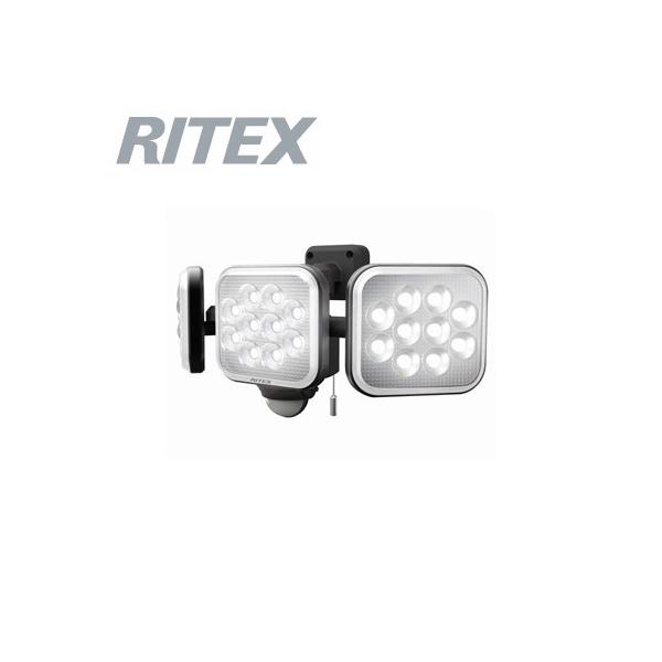 ライテックス フリーアーム式 LEDセンサーライト 防雨型 コンセント式 12W×3灯 3000lm ハロゲン600W相当 ひもスイッチ付  CAC-36 RITEX
