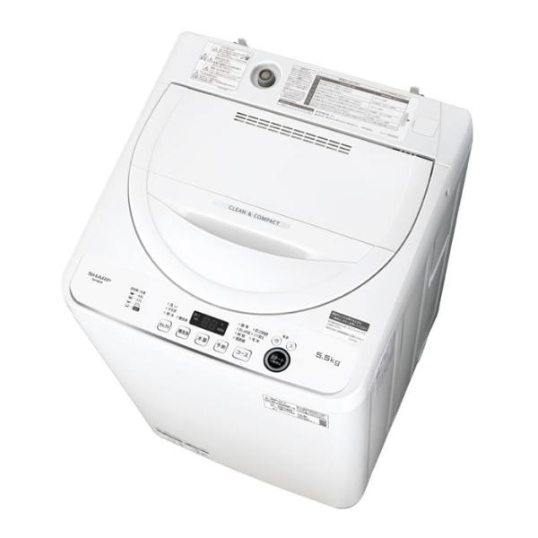 SHARP（シャープ） 全自動 洗濯機 洗濯・脱水 5kg ES-GE5F-W ホワイト