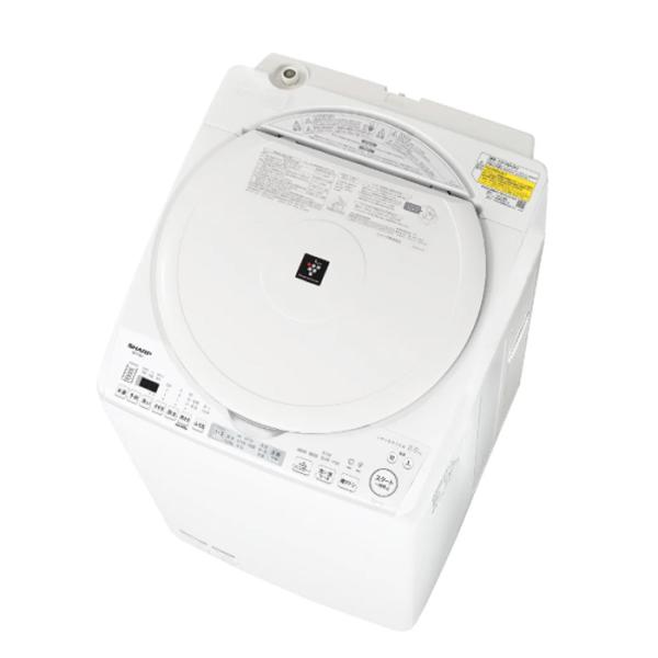 超美品 SHARP シャープ 洗濯8㎏/乾燥4.5㎏ 洗濯乾燥機 ES-TX8H SHARP（シャープ） タテ型洗濯乾燥機 穴なし槽シリーズ｜ES-TX8K-W