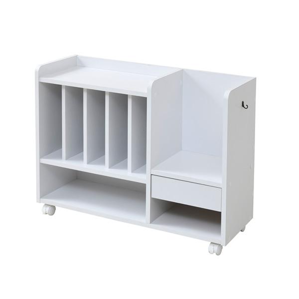 JKプラン ランドセルラック カウンター下 多機能 幅82 奥行29.5 高さ62.5 FRM-0125-WH ホワイト ジェイケイ・プラン　※返品・交換不可