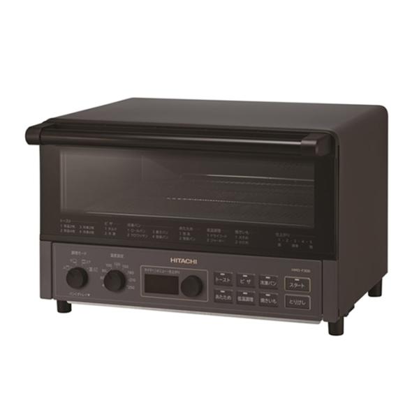 日立 コンベクションオーブントースター 角型パン4枚対応 ノンフライ調理 低温調理 HMO-F300-B ストーンブラック レシピ付き 冷凍パン 解凍 リベイク 2段焼き網 ドライフルーツ 9段階温度設定 コンベクショントースター