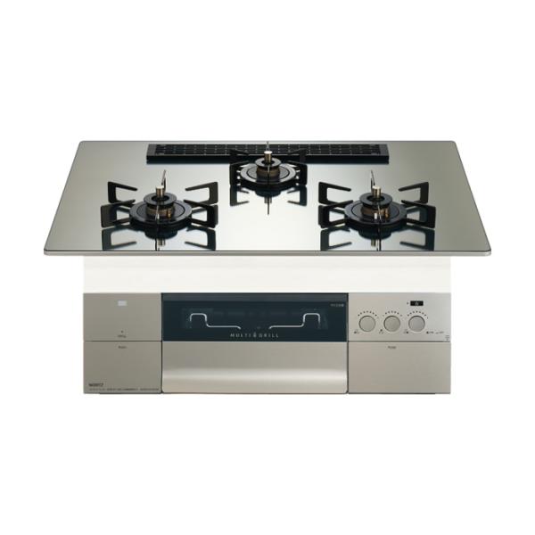 ノーリツ プロパンガス用 75cm天板ビルトインコンロ PROGRE S・FLAT プラチナシルバー N3S25PWASKSTEC-LPG ノーリツ（NORITZ） プロパンガス用 75cm天板ビルトインコンロ PROGRE