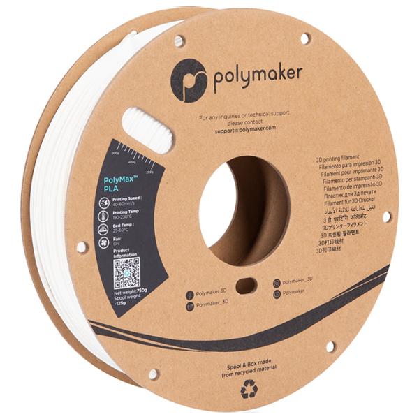 Polymaker PolyMax PLA フィラメント (1.75mm, 0.75kg) White ホワイト 3Dプリンター用 PA06002 ポリメーカー
