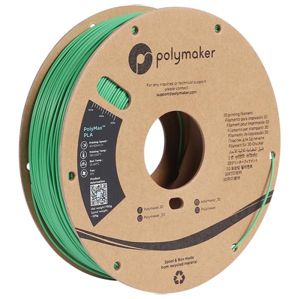 Polymaker PolyMax PLA フィラメント (1.75mm, 0.75kg) Green グリーン 3Dプリンター用 PA06006 ポリメーカー