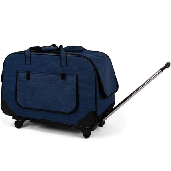 SunRuck ハンドル付き ペットキャリー 折り畳み キャリーカート キャリーバッグ SR-PCR01-NV ネイビー サンルック