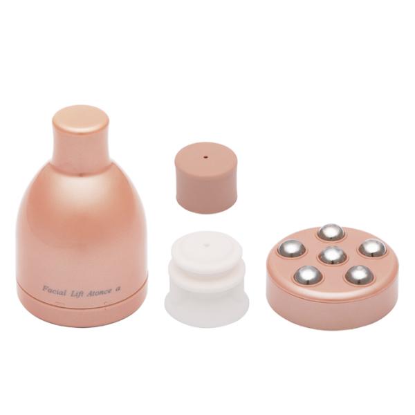 オムニ 表情筋 トレーニング 防水 美顔器 フェイシャルリフトアトワンスα YMO-103BFR ビギナーズセット ローラー付 リフトアップ ほうれい線 電池式 コードレス お風呂で使える