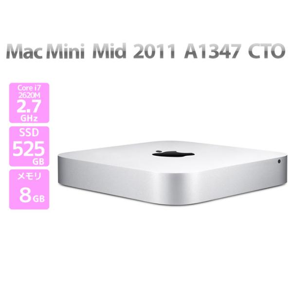 メーカー Apple機種名 Mac mini Mid 2011 CTO A1347CPU Core i7 2620M 2.7GHzメモリ 8GBSSD 525GBドライブ 非搭載Mac OS High Sierra 10.13.6