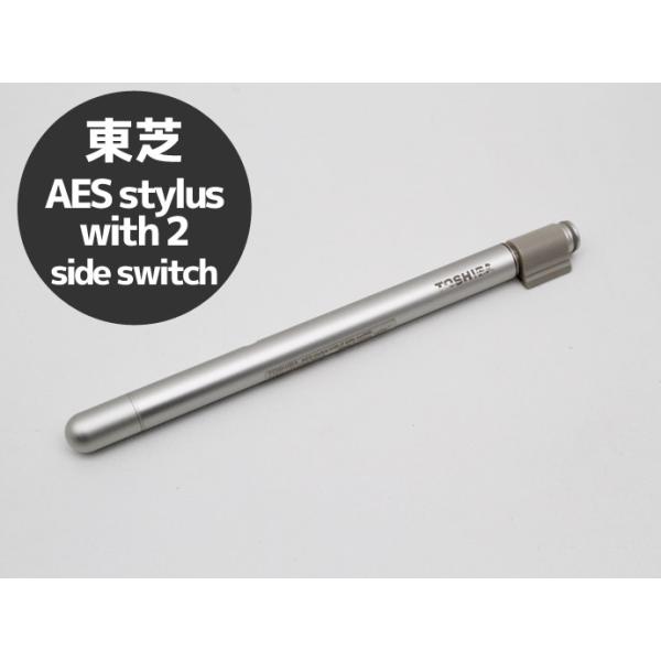 中古東芝 AES stylus with 2 side switch スタイラス ペン※別途単6電池1本が必要です。中古品の為、多少の使用感が有ります。写真は複数台有る内の一つとなりますが、状態はほぼ同一です。ペンには文字消え箇所や多少のキ...