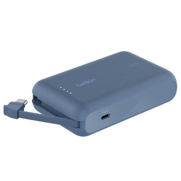 belkin BPB021fqBL BoostCharge 20Wケーブル内蔵 モバイルバッテリー10000mAh ブルー
