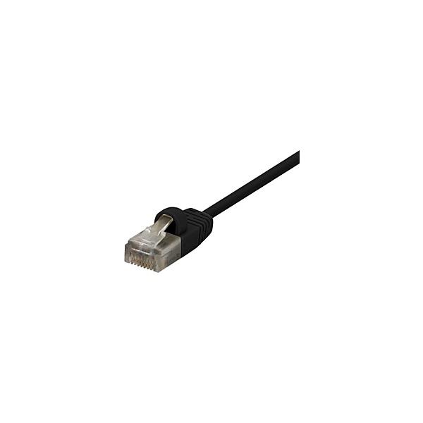 GREEN HOUSE GH-CBESL6-15MK カテゴリー6対応 スリムLANケーブル ブラック 15m