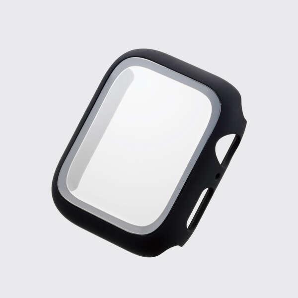 (2個セット)エレコム AW-44CSPCGBK Apple Watch 44mm 用 フルカバーケース プレミアムガラス アップルウォッチ 44 フルカバー ケース ガラス ブラック