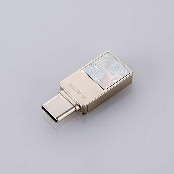 ELECOM MF-SPU3256GSV USBメモリ/ USB 5Gbps/ Type-C/ スマホ向け/ 256GB/ シルバー