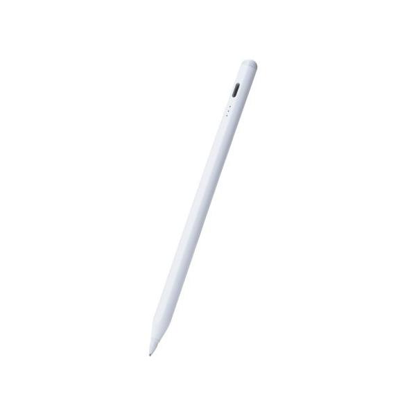 ELECOM P-TPACSTAP10WH タッチペン/ 充電式/ iPad専用/ パームリジェクション対応/ 傾き検知/ 磁気吸着/ US…
