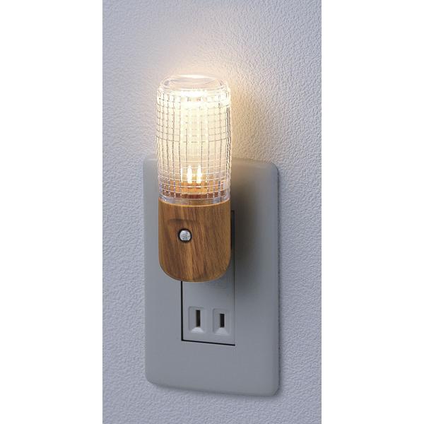 ELPA PM-LW100(L) LEDセンサー付ライト 木目温白 電球色