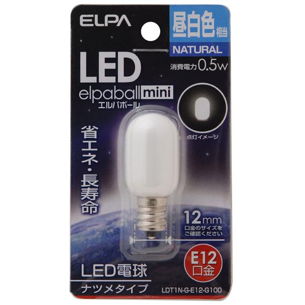 ELPA LDT1N-G-E12-G100 LED電球 ナツメ球 E12