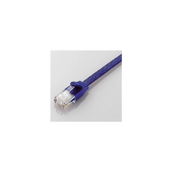 ELECOM LD-GFA/BM1 CAT6A準拠 GigabitフラットLANケーブル 1m(ブルーメタリック)