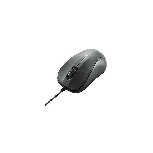 ELECOM M-K5URBK/RS 法人向けマウス/ USB光学式有線マウス/ 3ボタン/ Sサイズ/ EU RoHS指令準拠/ ブラック