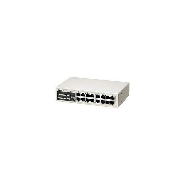 バッファロー LSW3-TX-16NSR 10/ 100M スイッチングHub 金属筐体/ 電源