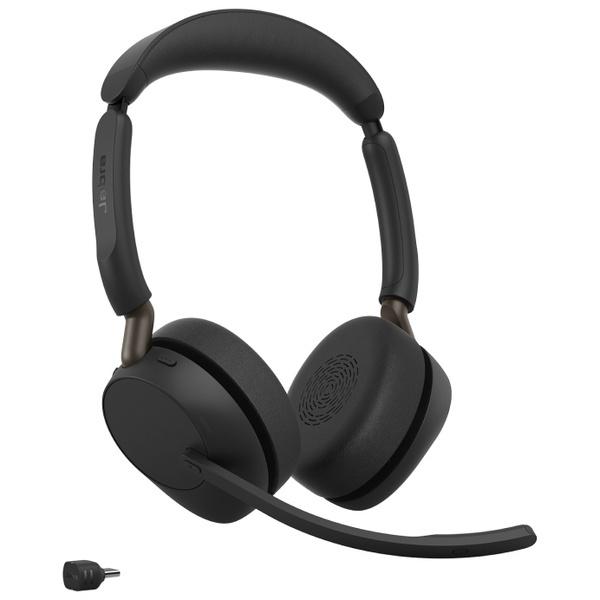 GNオーディオ 36599-999-989 Jabra 無線ヘッドセット USB-A 両耳 MS認定 充電スタンド付「Jabra Evolve3 65 MSSt…