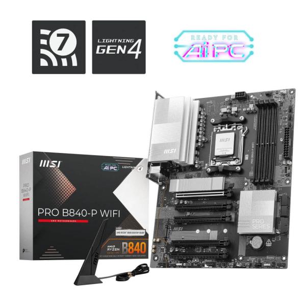 MSI PRO B840-P WIFI AMD B840チップセット搭載 Ryzen 9000/8000/7000