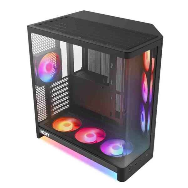 NZXT - H6 RGB+ (2026) - ATX Dual-Chamber PC Case with Pre-Installed RGB Fans and Control Hub Lite - Black