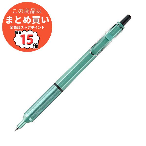 (まとめ) 三菱鉛筆 油性ボールペン ジェットストリーム エッジ 0.38mm 黒 (軸色：ミントグリーン) SXN100338.31 1本 〔×3セット〕