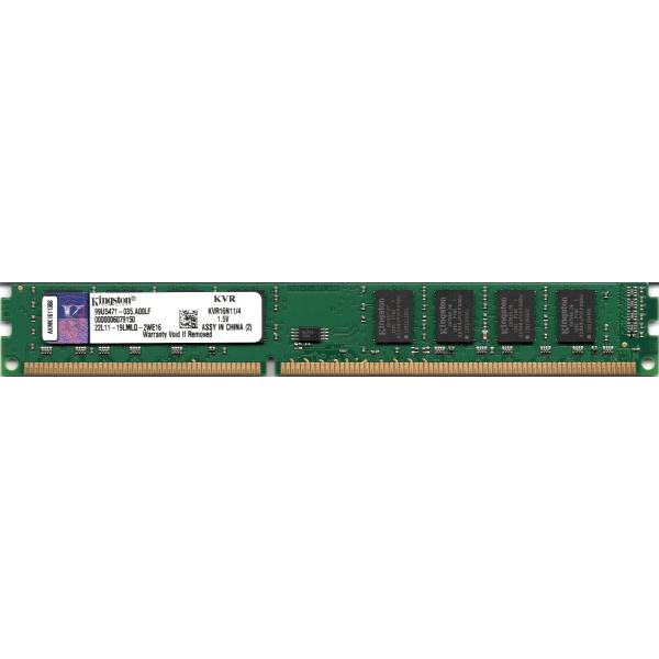 ロープロファイル PC3-12800U (DDR3-1600) 4GB 240ピン DIMM デスクトップパソコン用メモリ 高さ約18mm 型番：KVR16N11/4 - 通販 Yahoo!ショッピング