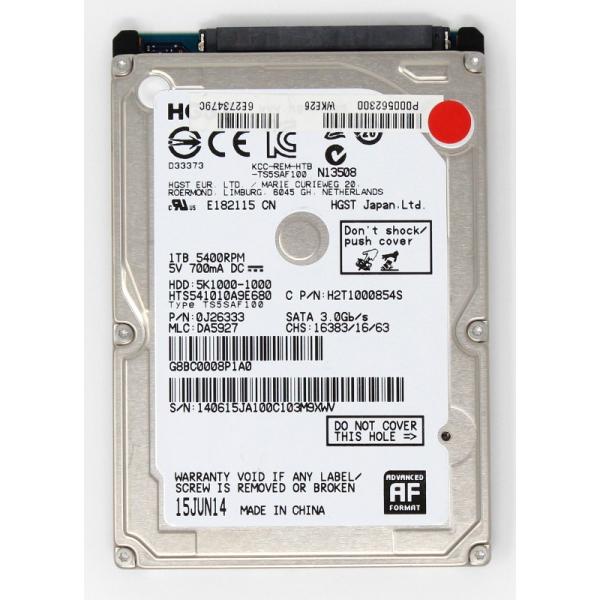 日立 内蔵型2.5インチSATA HDD 1TB HTS541010A9E680 動作保証品 日立 内蔵型2.5インチSATA HDD 1TB HTS541010A9E680 動作保証品