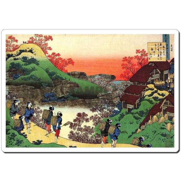 マウスパッド オリジナル 浮世絵 浮世絵マウスパッド 薄ぴた U4002 葛飾北斎 - 猿丸大夫