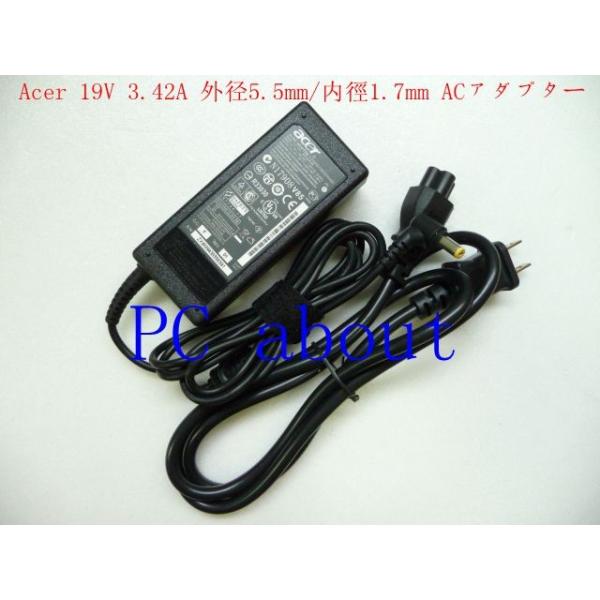 Acer GCT[ Aspire 5251/Aspire 5333/Aspire 7745/Aspire 7740G/Aspire 7560V[YȂǑΉ 19V 3.42A 65W ACA_v^[ Oa5.5mm/l1.7mm