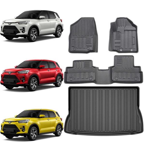 トヨタ ライズ RAIZE / ダイハツ ロッキー ROCKY  両車種 専用設計 3D立体防水フロアマット 選べる3バリエーション カーマット フロアマット ラゲッジマット