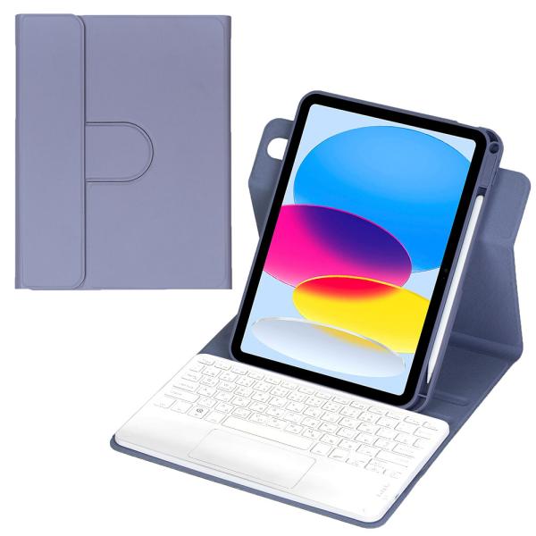 6カラー/ iPad  A16  第10世代 用 / 360度回転式 キーボード付き ケース / タッチパッド搭載 /360度回転＆縦横対応 / 分離可能なBluetoothキーボード