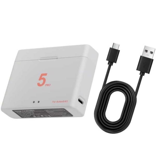 ●日本電気安全規制PSEマーク取得製品● Osmo Action 3 / Osmo Action 4 / Osmo Action 5 Pro 対応●純正品と同じように使用できます。●2個充電スロットが配置された新モデル。●USB充電になりま...