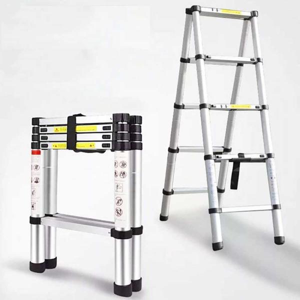 ステップ：5 +5段材質：アルミニウム最大負荷：150kg / 330lb拡張長さ：140cm + 140cm拡張高さ：130cm足の間隔：101cm2つの横木の間のスペース：30cm折りたたみサイズ：長さ-46cm幅-12.5cm高さ61...