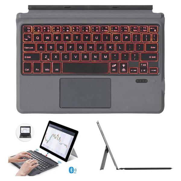 10.5�C���` Surface Go 4 / Go 3 / Go 2 �Ή� �y�o�b�N���C�g���ځz���C�����X �L�[�{�[�h US�z�� �^�b�`�p�b�h���� Bluetooth �T�[�t�F�X