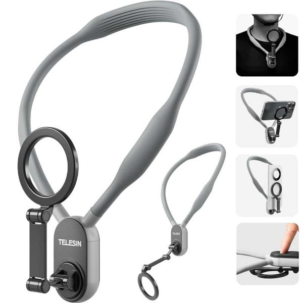 スマホ磁気マグネット 首掛けマウント 首掛け 磁気吸着式 マウント スマホ撮影  MagSafe用 スマホホルダー  iPhone対応対応機種：iPhone 15,14 Pro, 14 ProMax, 14, 13, 13 Pro, 13 ...