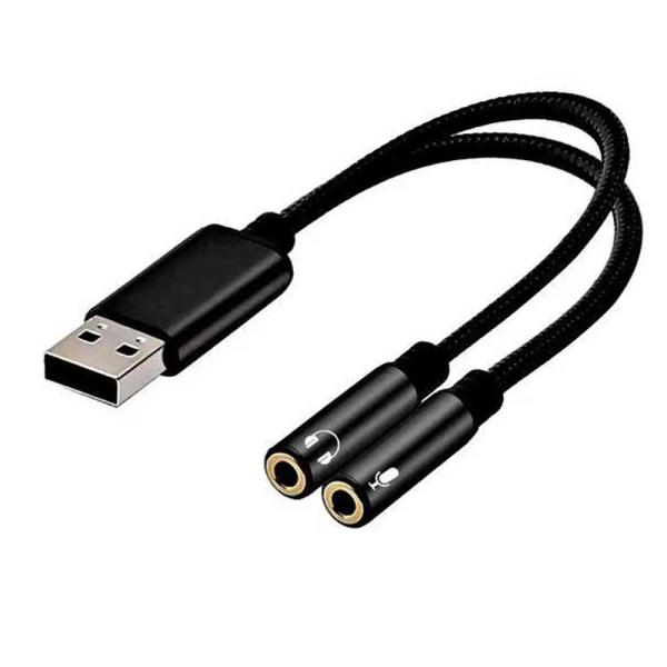 USB to 3.5mm オーディオ 変換ケーブル15cmUSB 2.0フルスピード（12Mbps）仕様 USBオーディオデバイスクラス仕様1.0に準拠 パソコンに繋ぐスピーカーの中継用、ゲーム実況の際にスマホからパソコンのゲーム音だけを流...