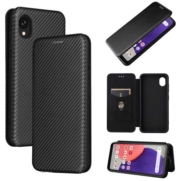 Galaxy A23 5G SC-56C  手帳型 薄型 カーボンファイバー 炭素繊維カバー TPU ケース ギャラクシー
